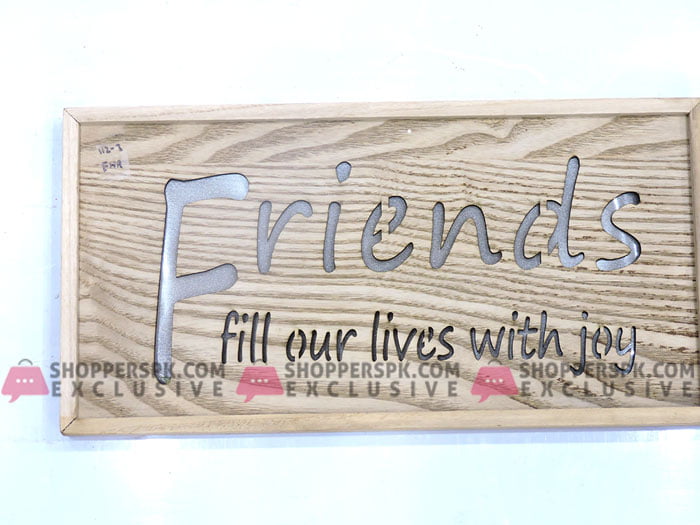 Wall Hanging Led Light Wooden Frame