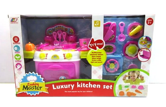 Kids Playing Luxury Kitchen Set