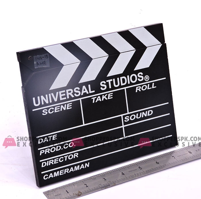Vector 3D Realistic Blank Opened Movie Film Clap Board