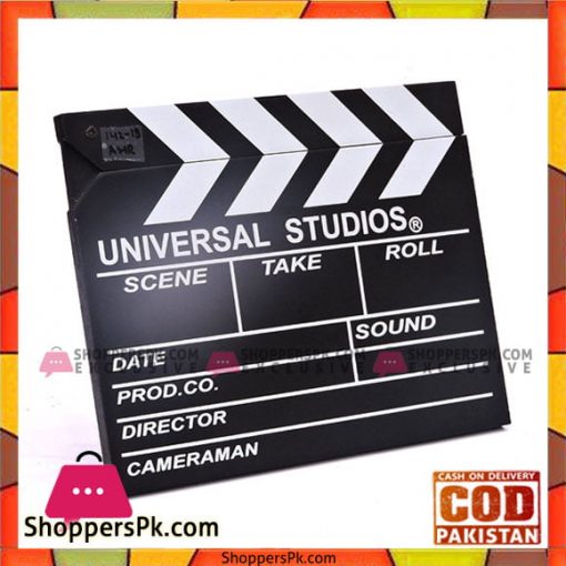 Vector 3D Realistic Blank Opened Movie Film Clap Board