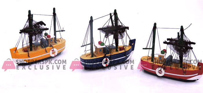 Table Decoration Small Wooden Material Fishing Boat