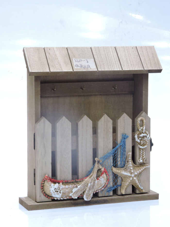 Wooden Key Cabinet Holder With Door Lock