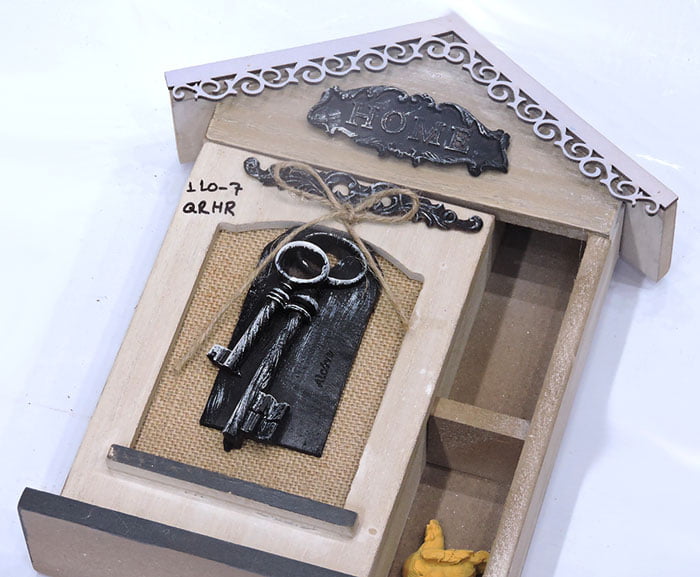Wooden Key Cabinet Holder With Door Lock 6 Wooden Key Cabinet Holder With Door Lock
