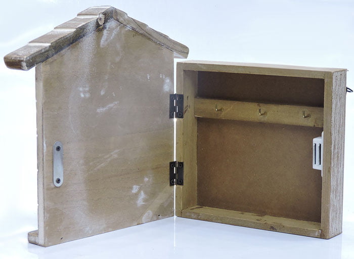 Wooden Key Cabinet Holder With Door Magnetic Lock