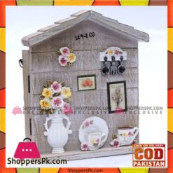 Wooden Key Cabinet Holder With Door Magnetic Lock