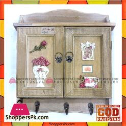 Wooden Key Cabinet Holder with Magnetic Door
