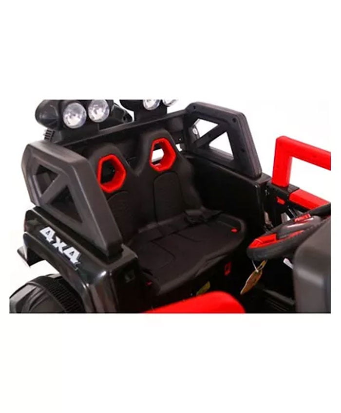 12V Battery Operated Ride On Jeep For Kids With 6 Motors - Red
