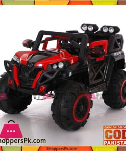 12V Battery Operated Ride On Jeep For Kids With 6 Motors - Red