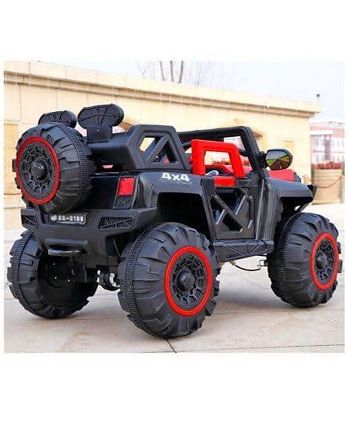 12V Battery Operated Ride On Jeep For Kids With 6 Motors - Red