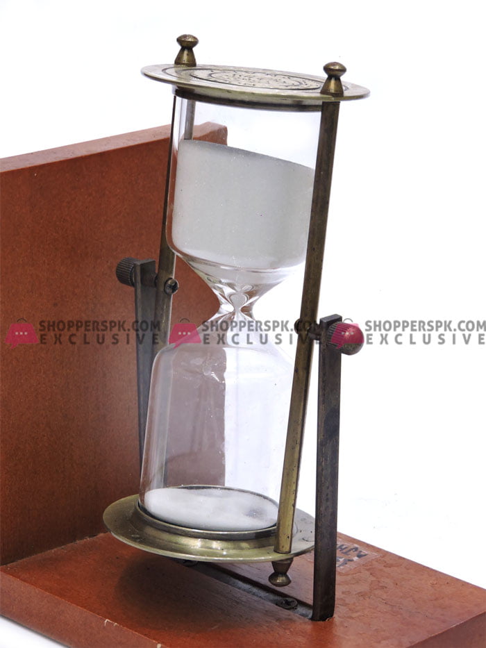 60 Minutes Hourglass Sand Timer With Wooden Base 2Pcs Set