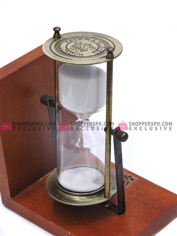 60 Minutes Hourglass Sand Timer with Wooden Base 2pcs Set
