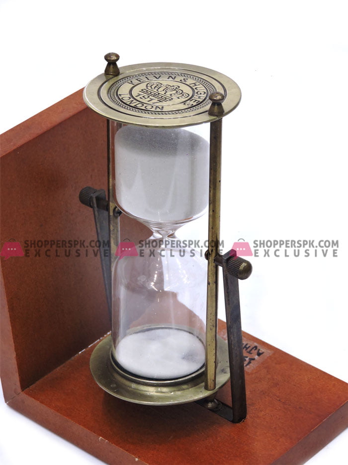 60 Minutes Hourglass Sand Timer With Wooden Base 2Pcs Set