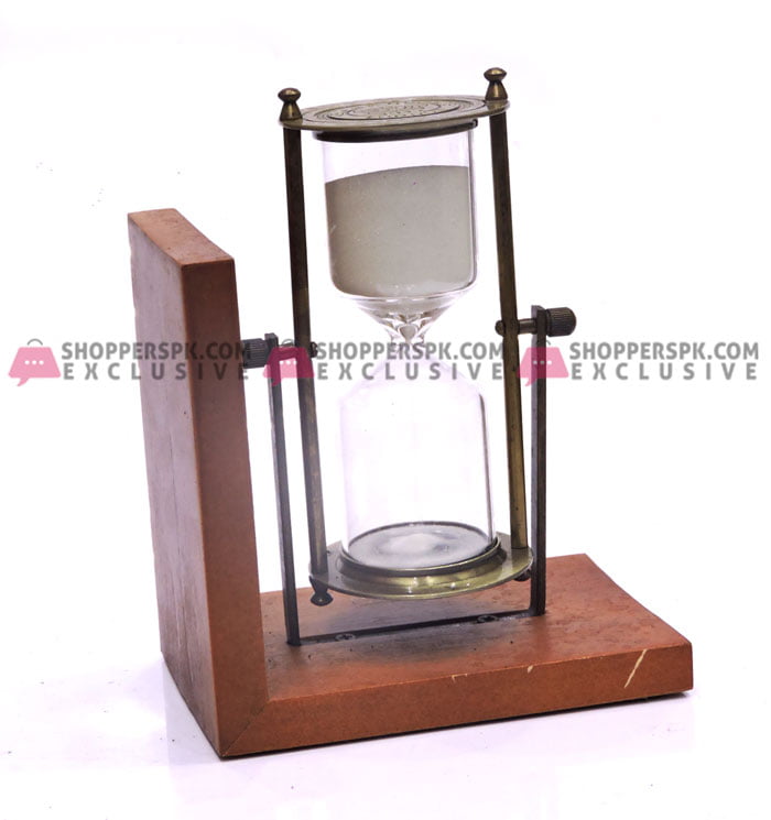 60 Minutes Hourglass Sand Timer with Wooden Base 2pcs Set