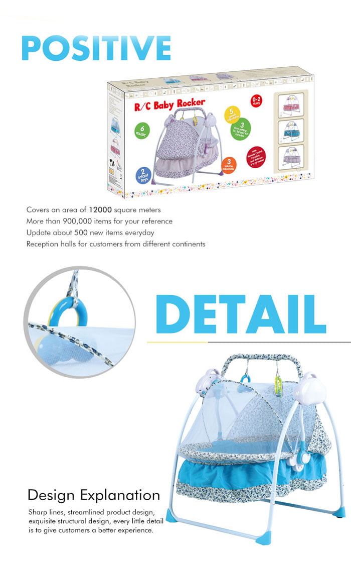 Baby Electric Cradle Automatic Remote Control Baby Swing Bed
