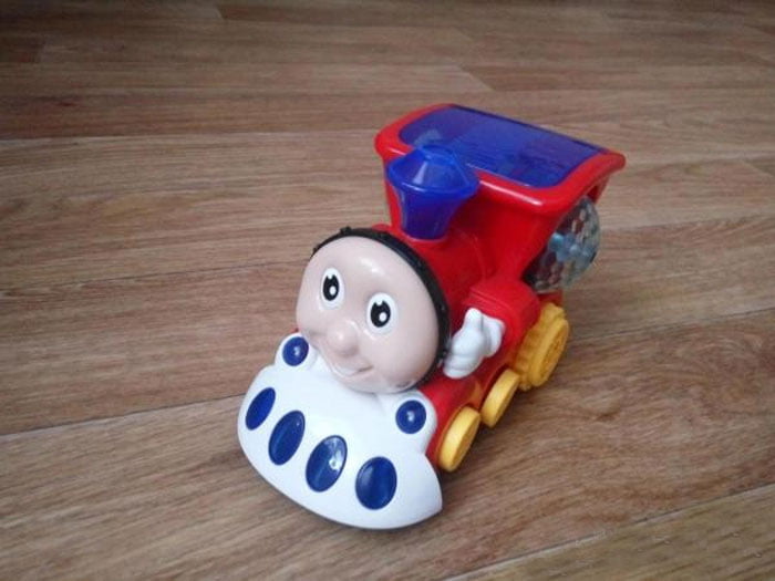 Cute Train With Cool Rotating Light Ball