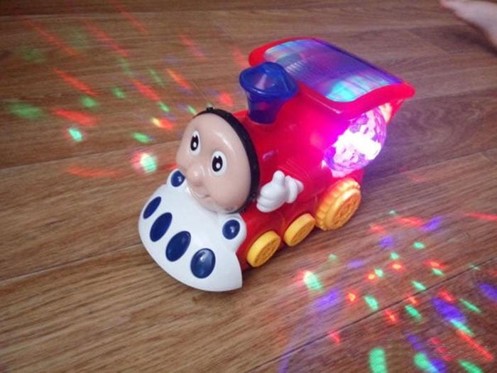 Cute Train With Cool Rotating Light Ball