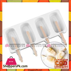 Food Grade Silicone Ice Cream Molds Bar Maker Popsicle Sticks