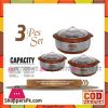 Happy Handsome Wood and Steel Glass Top 3 Pcs HotPot Set