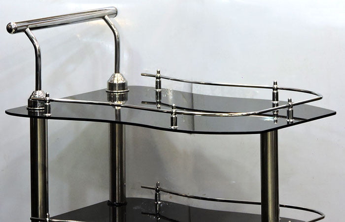 High Quality Classic Glass Style Tea Serving Trolley