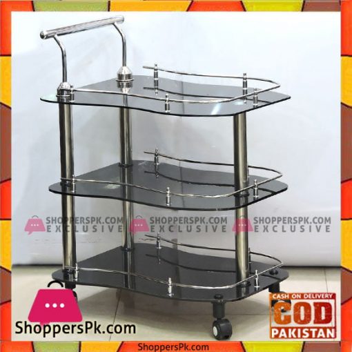 High Quality Classic Glass Style Tea Serving Trolley