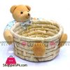 Home Decoration Bear Storage Basket 1 Pcs
