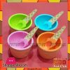 Ice Cream Bowl with Matching Spoons 2 Pcs Set