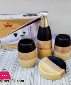 Imperial Collection Ceramic Bathroom Set 4-Pcs