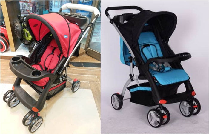 Infantes Baby Stroller Blue &Amp; Black 4 Infantes Baby Stroller Blue &Amp; Black