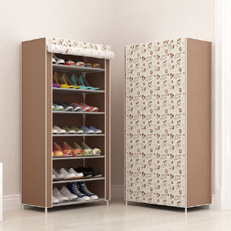 Kaidi 8-Layer 7-Grid Simple Fabrics Non-Woven Shoe Rack Dust-Proof Creative Combination Reinforced Furniture Entrance