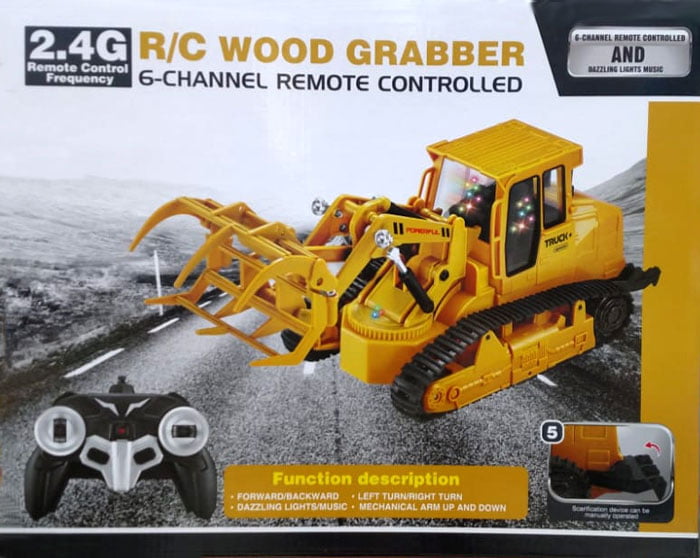 Kids Playing Super Remote Control Engineering Car