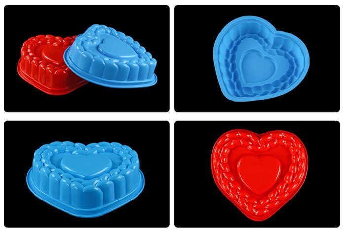 Large Love Heart Shape 3D Silicone Mold Bakeware Baking Cake Pan 1- Pcs