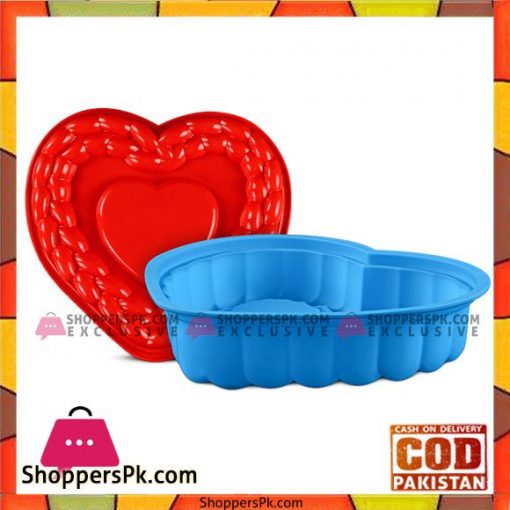 Large Love Heart Shape 3D Silicone Mold Bakeware Baking Cake Pan 1- Pcs