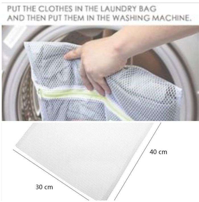 Laundry Washing Bag, Zippered Mesh Reusable Durable Bag With Zipper Closure For Bra, Lingerie, Socks, Tights, Stockings, Baby Clothes 1 Pcs