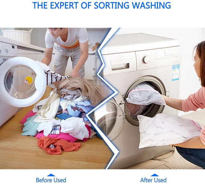 Laundry Washing Bag, Zippered Mesh Reusable Durable Bag With Zipper Closure For Bra, Lingerie, Socks, Tights, Stockings, Baby Clothes 1 Pcs