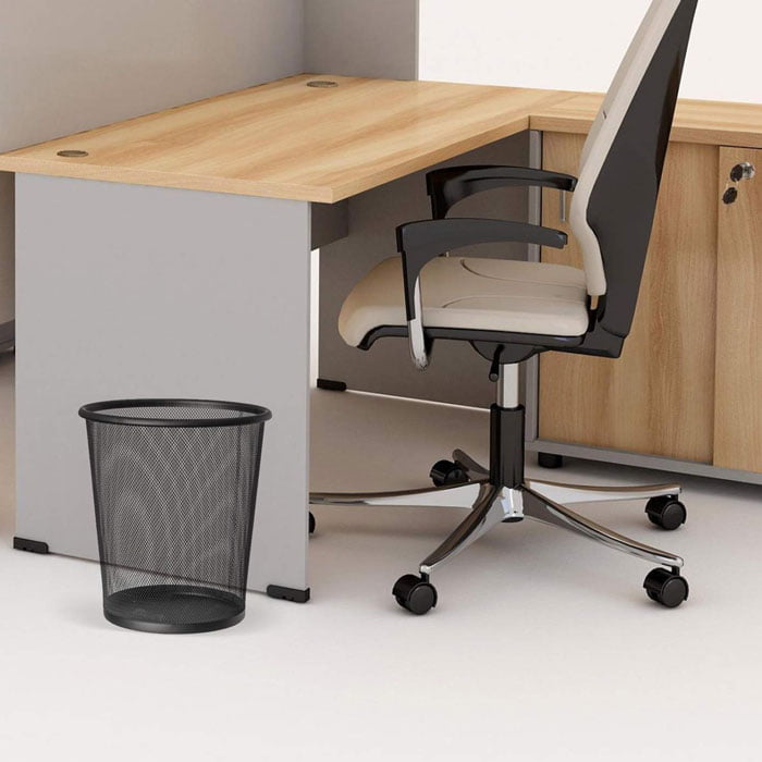 Metal Mesh Waste Paper Bin Office Bedroom Rubbish Trash Basket Size 10 Inch