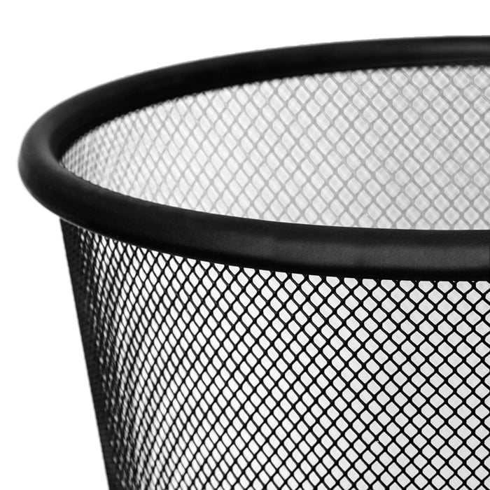 Metal Mesh Waste Paper Bin Office Bedroom Rubbish Trash Basket Size 10 Inch