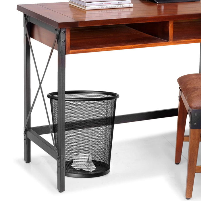 Metal Mesh Waste Paper Bin Office Bedroom Rubbish Trash Basket Size 10 Inch