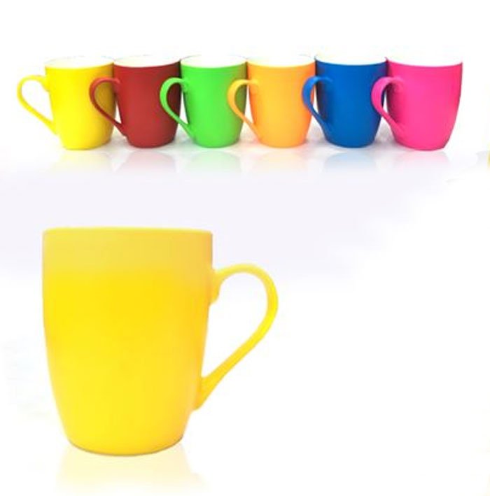 Multicolor Coffee Mug Set Set Of 6 Ceramic
