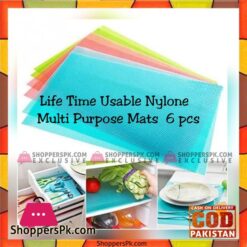 PVC Nylon 6 - Piece Mat Set - Multicolour