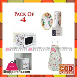 Pack Of 4 Kitchen Covers Fridge, Microwave, Fridge, Apron