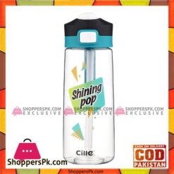 Plastic Water Bottle with Straw Korean Edition 670 ML