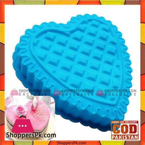 Silicone 3D Cake Mold Heart Shape 9.5 x 1 Inch