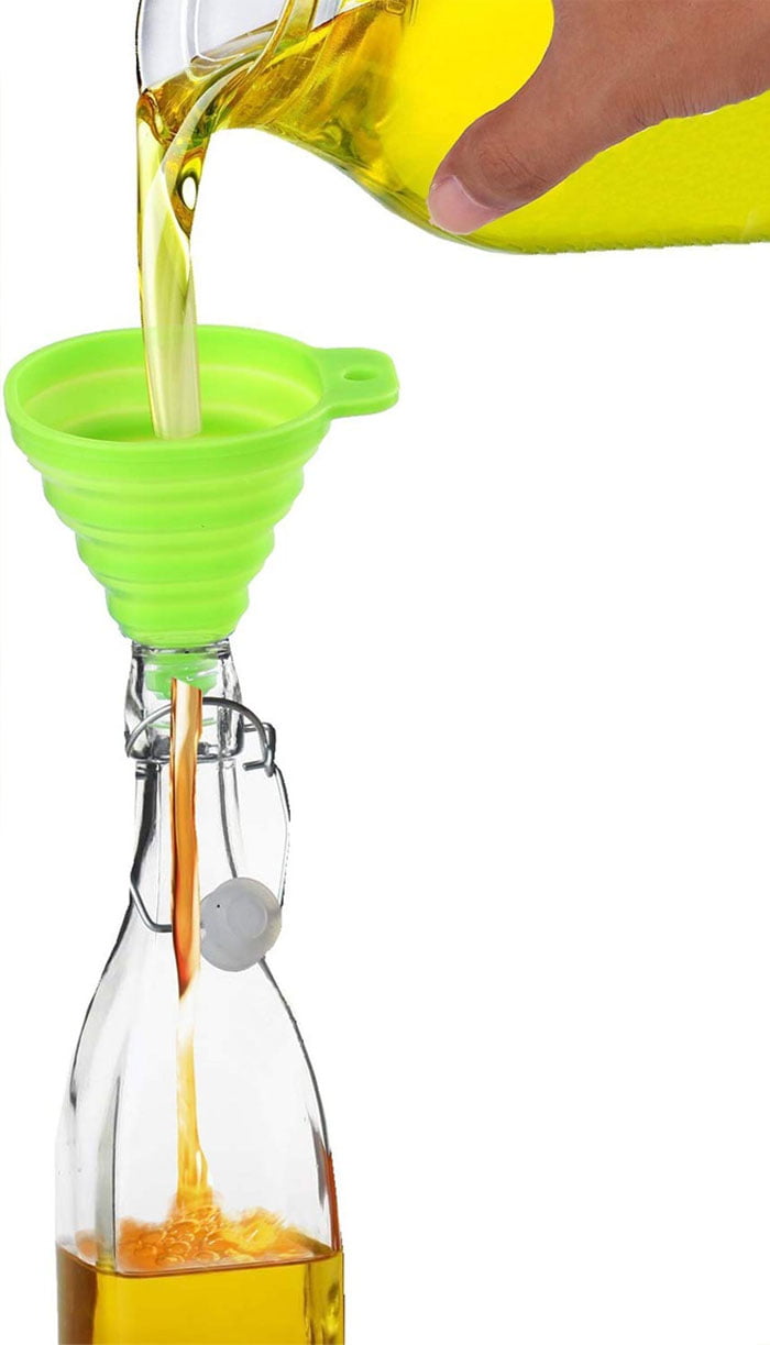 Silicone Foldable Funnel For Liquid Transfer 100% Food Grade Silicone 1- Pcs
