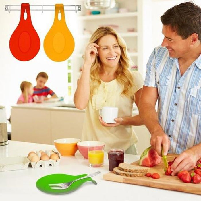 Silicone Spoon Rest For Kitchen Utensils