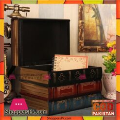 Table Decoration Wooden Book Style Storage Box