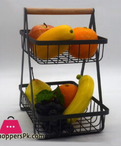 2-Tier Metal Countertop Fruit Basket
