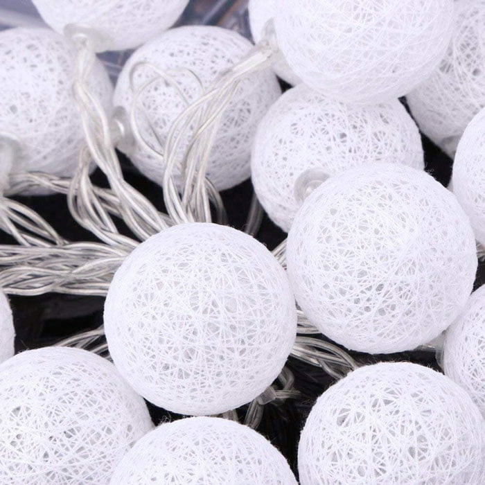 20Leds 10 Feet Wool Balls Fairy Lights