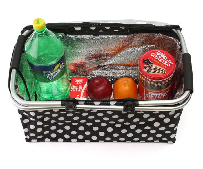 30L Large Thermal Insulated Lunch Picnic Basket Bag Cooler Camping Storage Box Lunch Bag