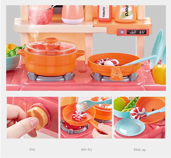 42 - Pcs Kitchen Set With Real Water Faucet With Music