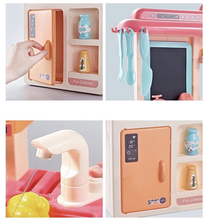 42 - Pcs Kitchen Set With Real Water Faucet With Music
